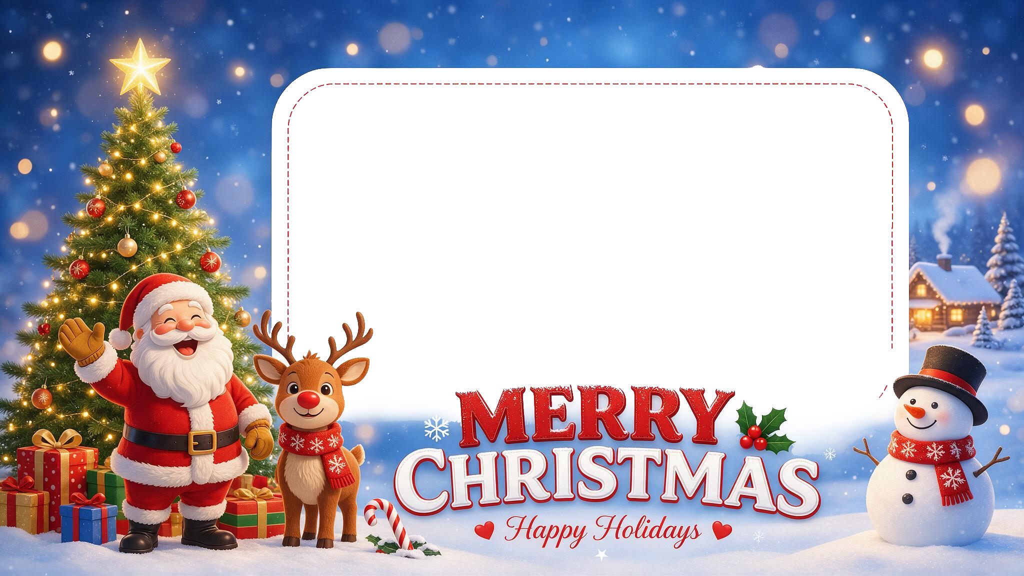 Merry Christmas photo frame